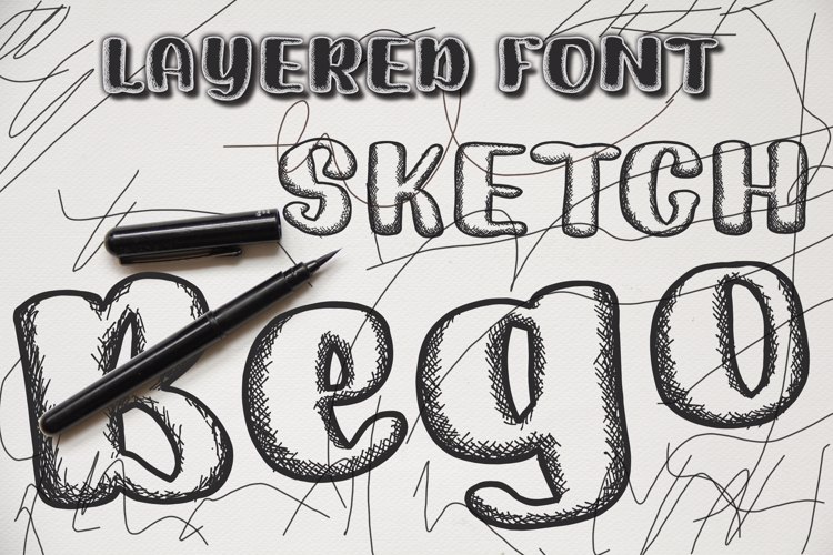 Sketch Bego | Handwritten Font