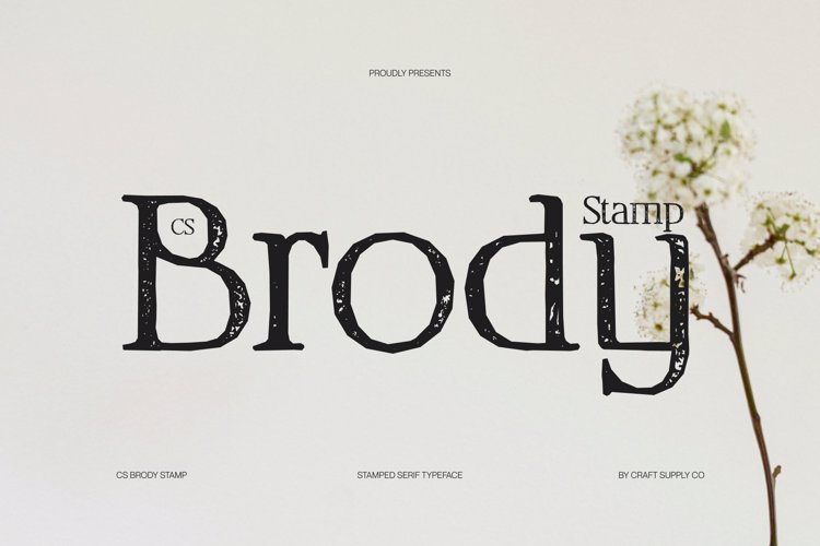 Preview of CS Brody Stamp Font