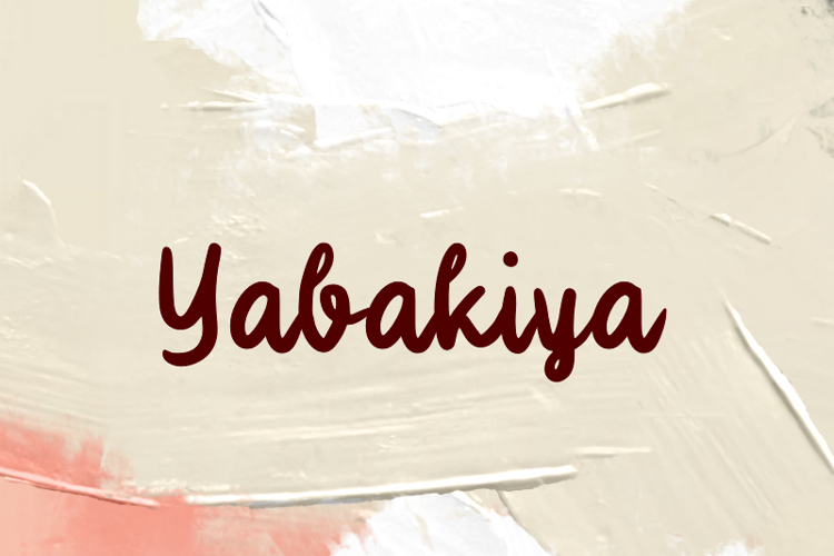 Preview of y  Yabakiya Font