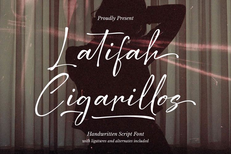 Latifah Cigarillos Font | Denustudios | FontSpace