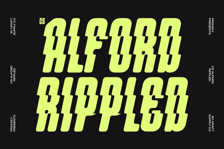 Preview of CS Alford Rippled Font