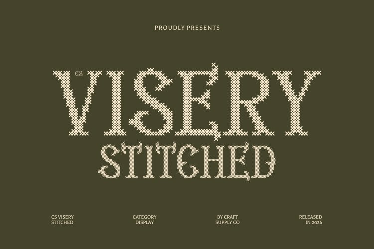 Preview of CS Visery Stitched Font