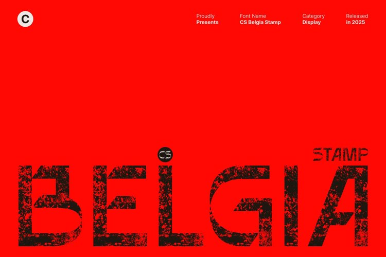 Preview of CS Belgia Stamp Font