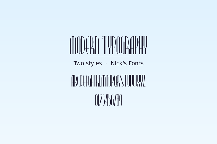 Preview of Modern Typography Font