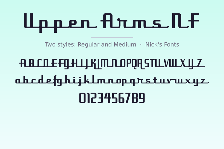 Preview of Uppen Arms NF Font