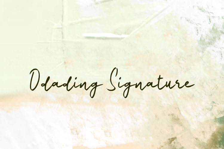 Odading Signature Font