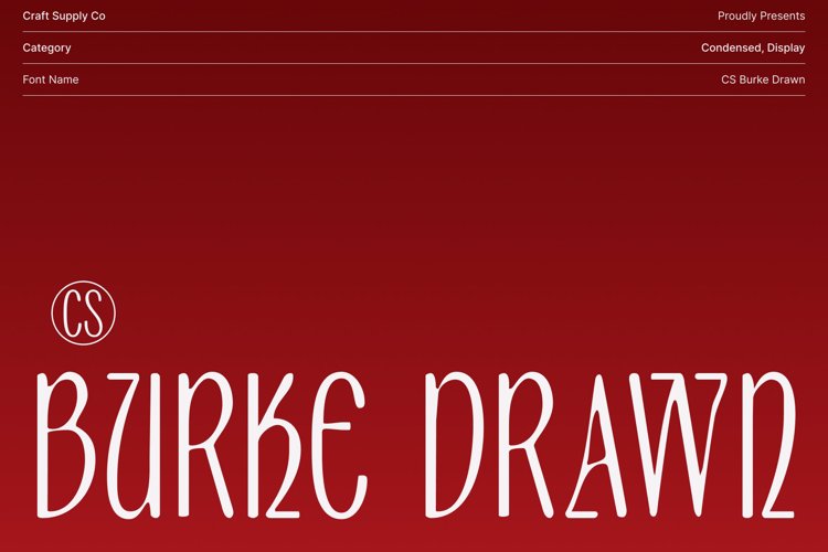 Preview of CS Burke Drawn Font