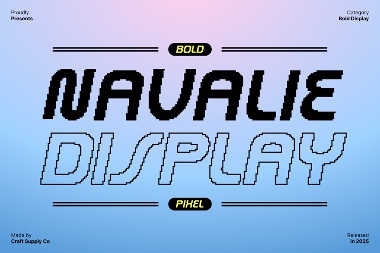 Preview of Navalie Pixel Font