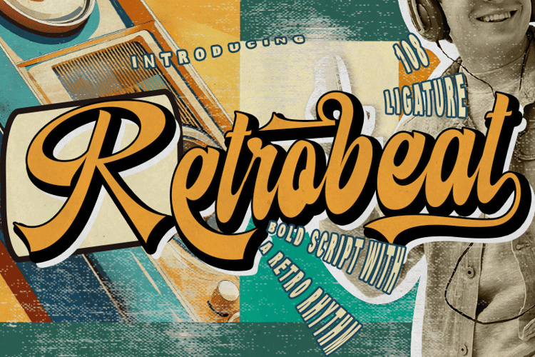 Preview of Retrobeat Font