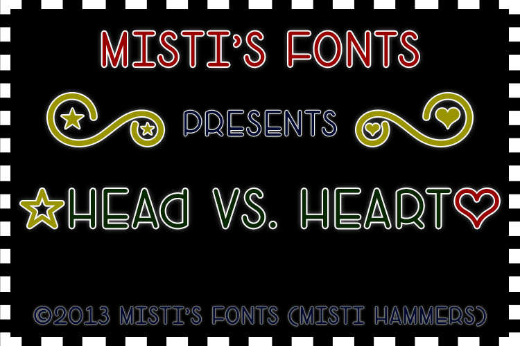 Head Versus Heart Font