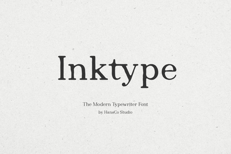 Preview of Inktype Font