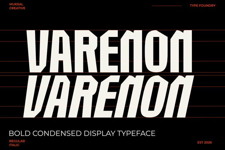 Preview of Varenon Font
