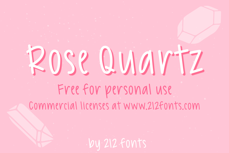 212 Rose Quartz PERSONALUSE Font