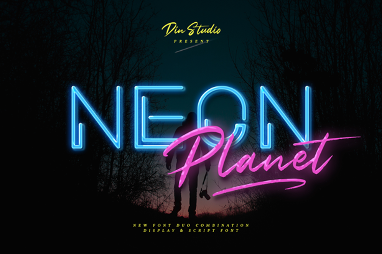 Neon Planet Display Personal Us Font