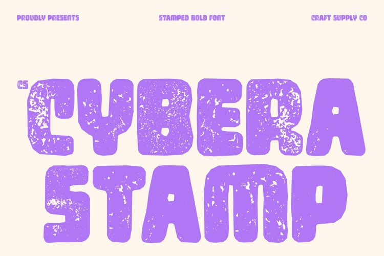 Preview of CS Cybera Stamp Font