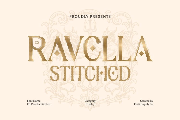 Preview of CS Ravella Stitched Font