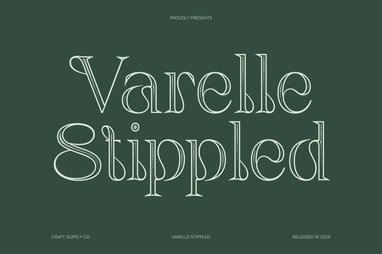 Preview of Varelle Stippled Font