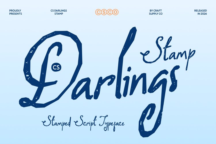 Preview of CS Darlings Stamp Font