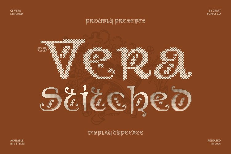 Preview of CS Vera Stitched Font