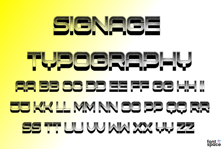 Signage Typography Font