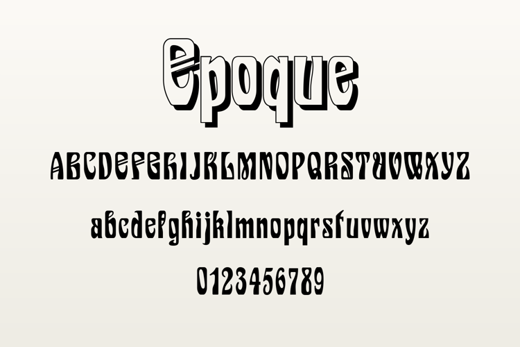 Preview of Epoque Font