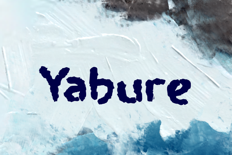 Preview of y  Yabure Font