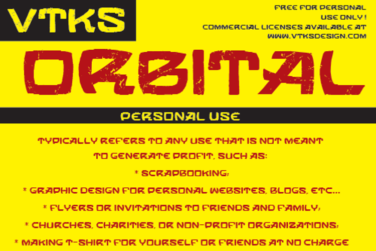 VTKS ORBITAL Font