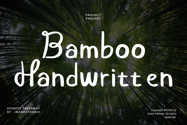 Preview of Bamboo Handwritten Font