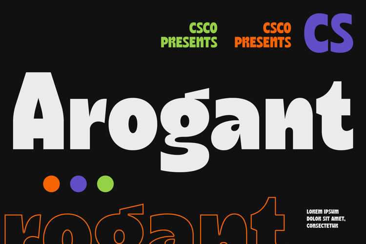 Preview of CS Arogant Font