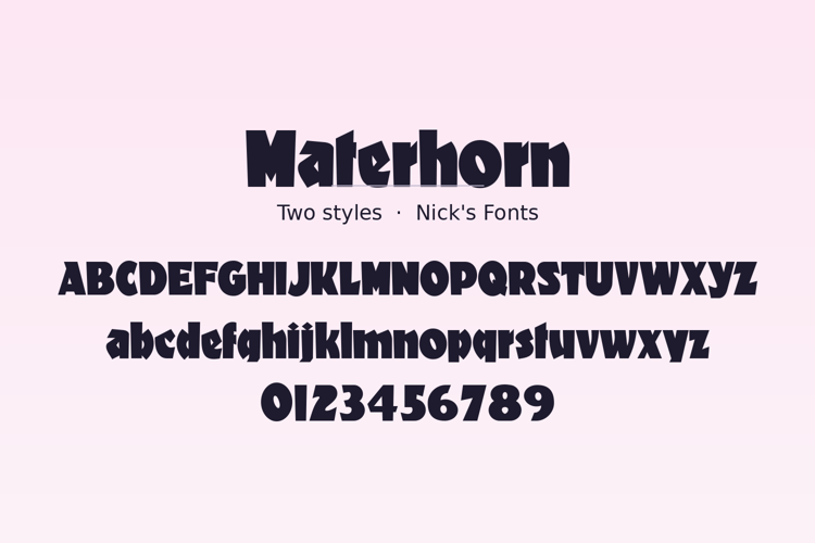 Preview of Materhorn Font