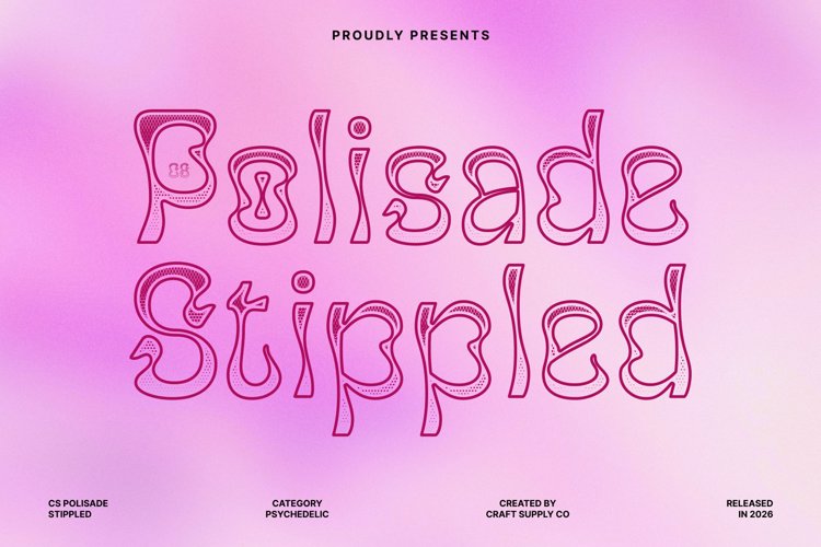 Preview of CS Polisade Stippled Font