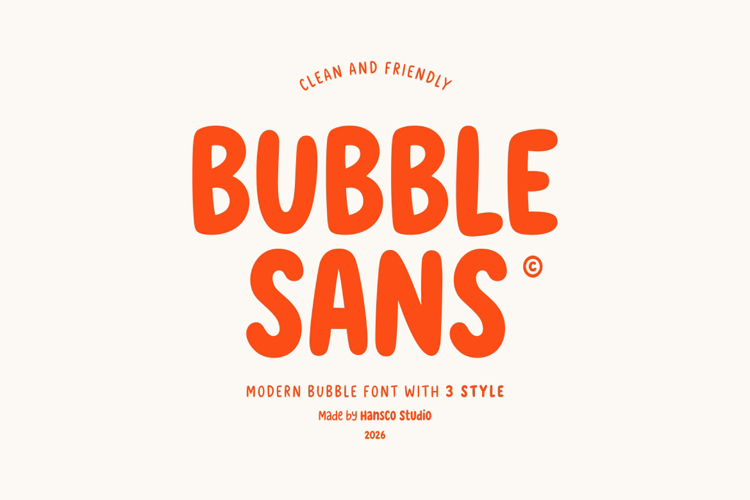 Preview of Bubble Sans Font
