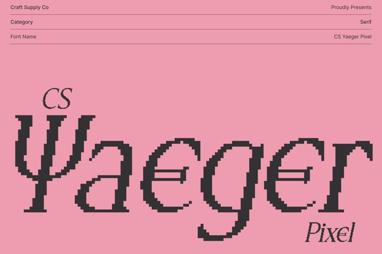 Preview of CS Yaeger Pixel Font