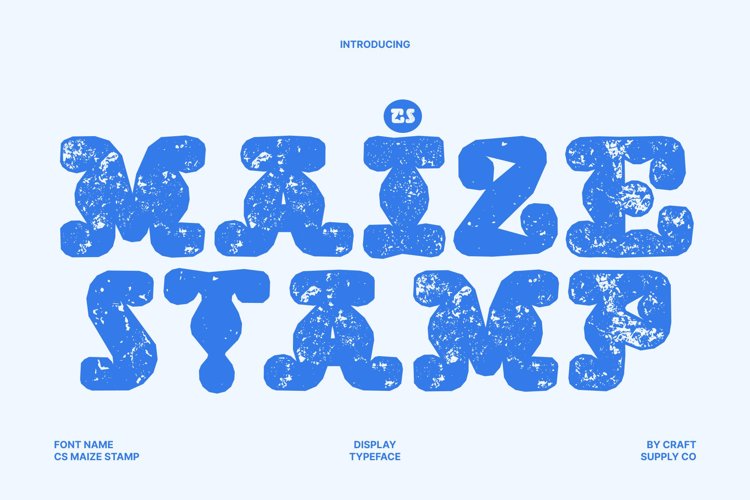 Preview of CS Maize Stamp Font