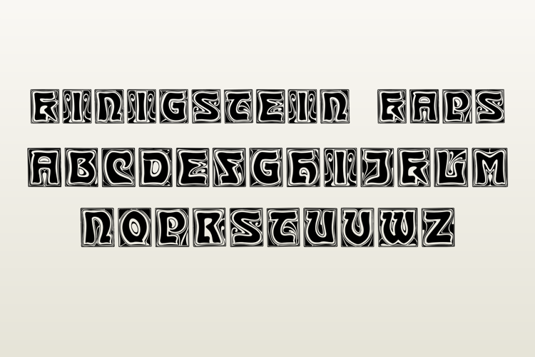 Preview of Kinigstein Kaps Font