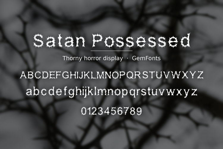 Preview of Satan Possessed Font