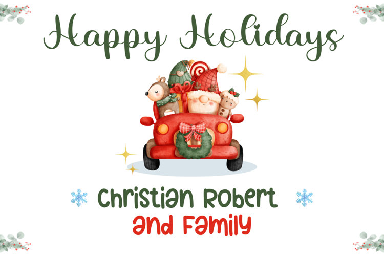 Preview of New Christmas Four Font