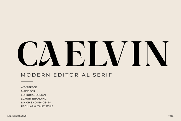 Preview of Caelvin Font