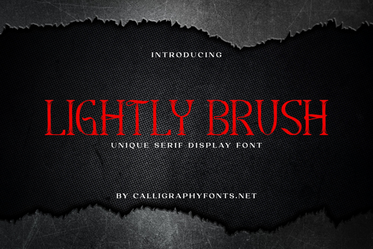 Lightly Brush Font