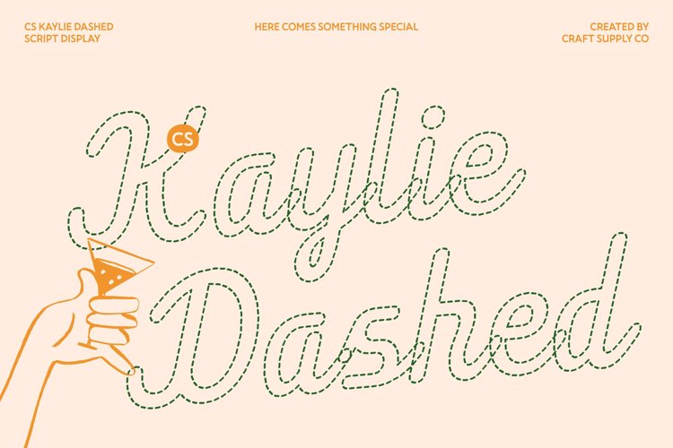Preview of CS Kaylie Dashed Font