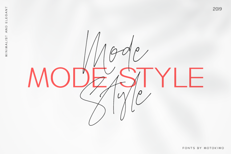 Mode Style Script Font