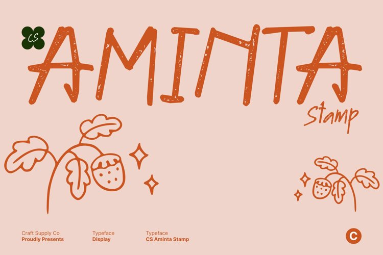 Preview of CS Aminta Stamp Font