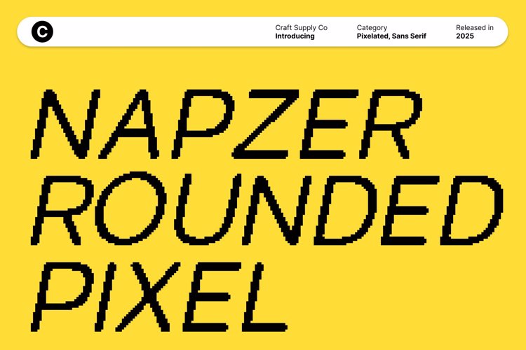 Preview of Napzer Rounded Pixel Font