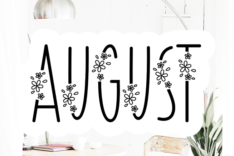 August Flower Font