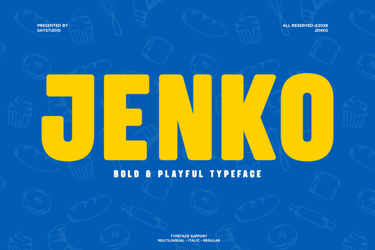 Preview of Jenko DEMO Font