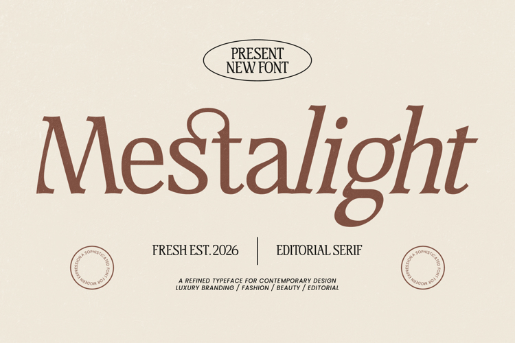 Preview of Mestalight Font