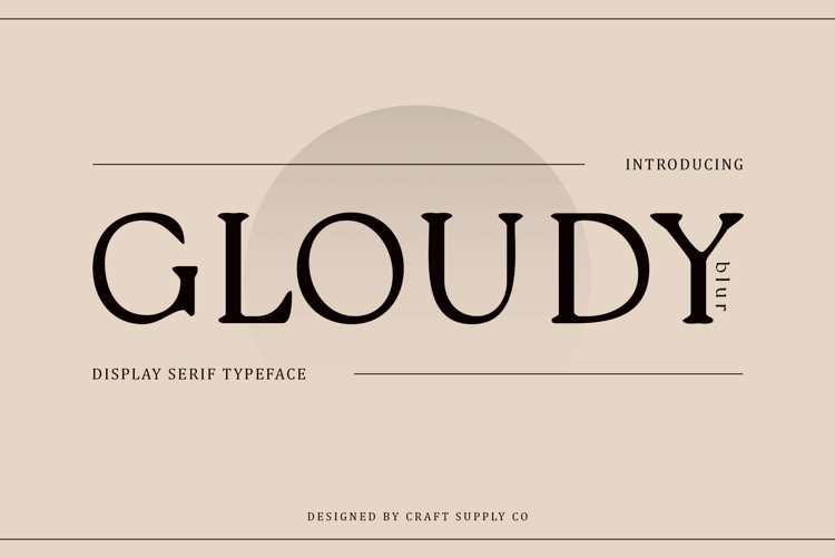 Gloudy Blur Font