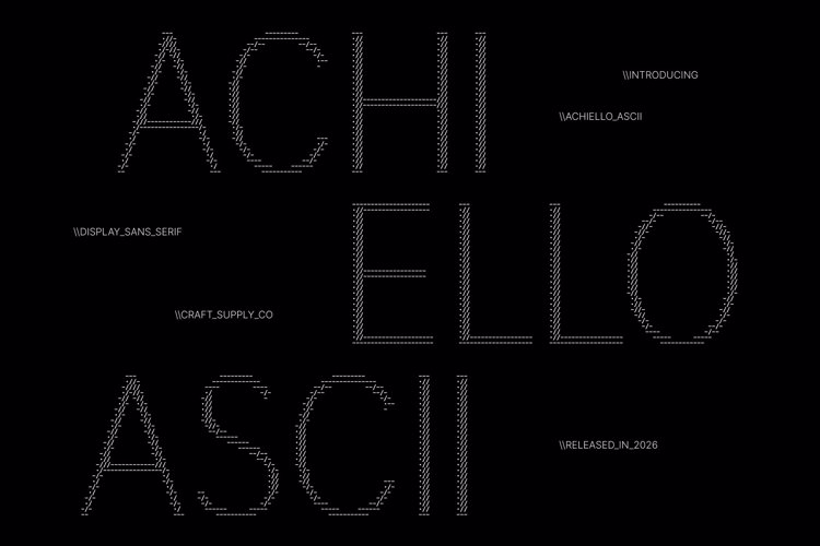 Preview of Achiello Ascii Font