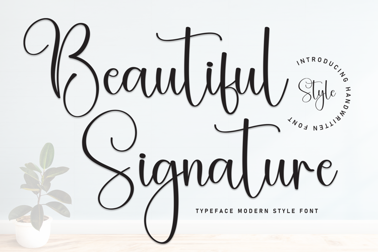Preview of Beautyful Signature Font