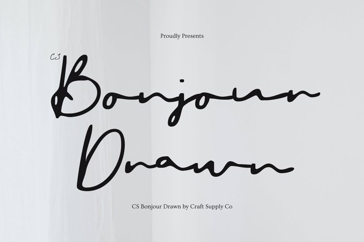 Preview of CS Bonjour Drawn Font